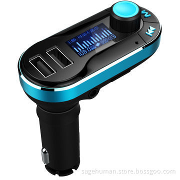 Car FM transmitter with dual port 2.1A car charger